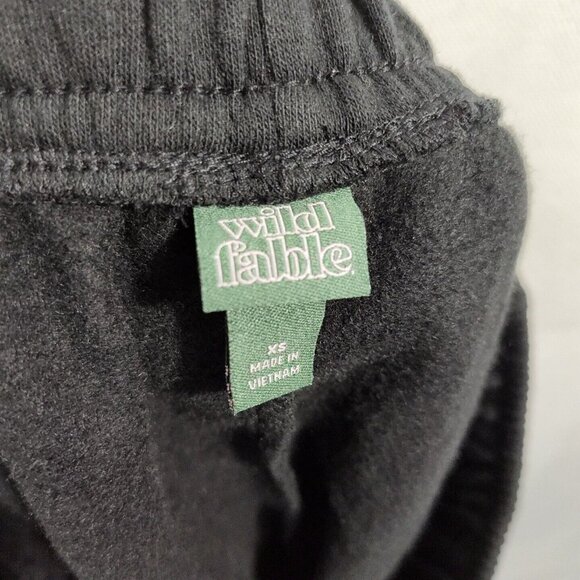 Wild Fable Black Sweats Shorts Women Size XS Raw Hem Pullon Drawstring NEW - Picture 6 of 7